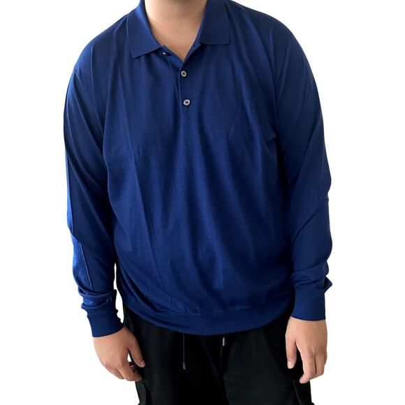 Brioni Cashmere Knit Polo Button Sweater - Picture 1 of 8